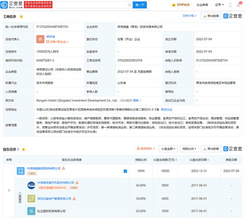 中信海直在青島投資成立禮儀服務(wù)公司，注冊(cè)資本達(dá)1億元